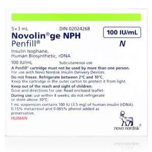 Novolin GE NPH Penfill Cartridge 100 Units / mL Buy Online