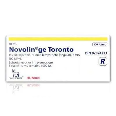 Novolin GE Toronto Vial 100 Units / mL | Novolin GE Toronto Insulin