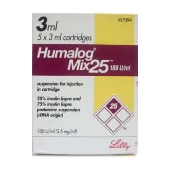 Humalog Mix 25 Cartridge 100 Units / mL | Humalog Mix Insulin